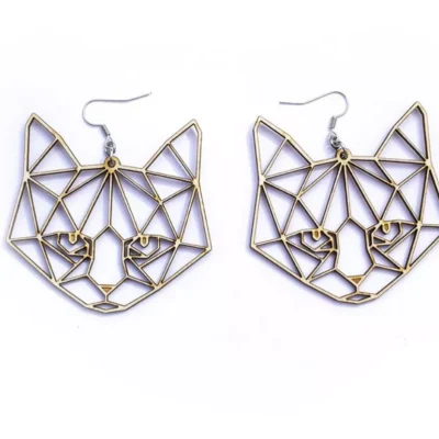 oorbellen Wooden Cat