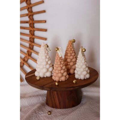 Kerstboomkaars Beige klein