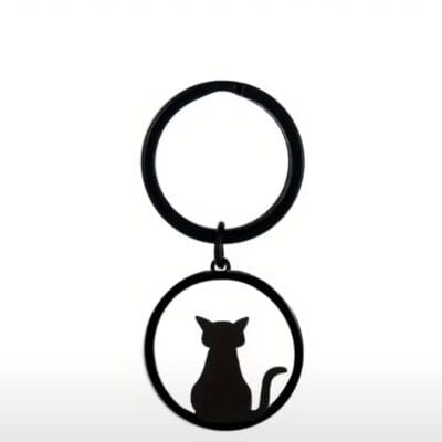 sleutelhanger katje zwart